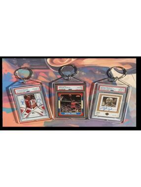3143B Michael Jordan  3 Pack Bundle 3 Different Custom Novelty Keychains